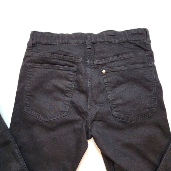 Adjustable Waist Girl's Black Jeans Size 11-12 (J) - Picture 6 of 11